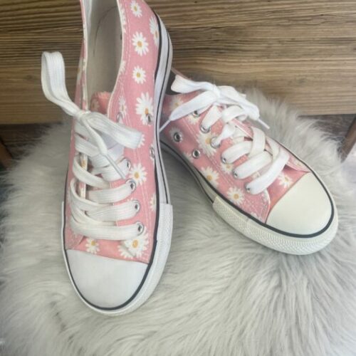 Baskets converse rose marguerite