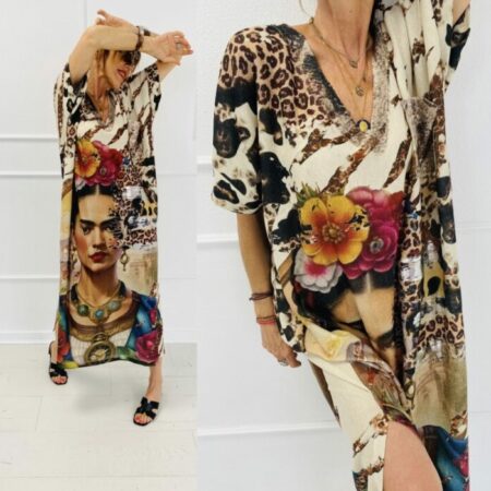 Robe FRIDA KHALO leopard lurex