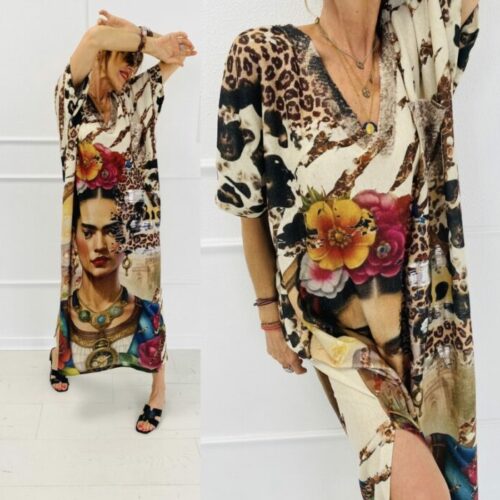 Robe FRIDA KHALO leopard lurex
