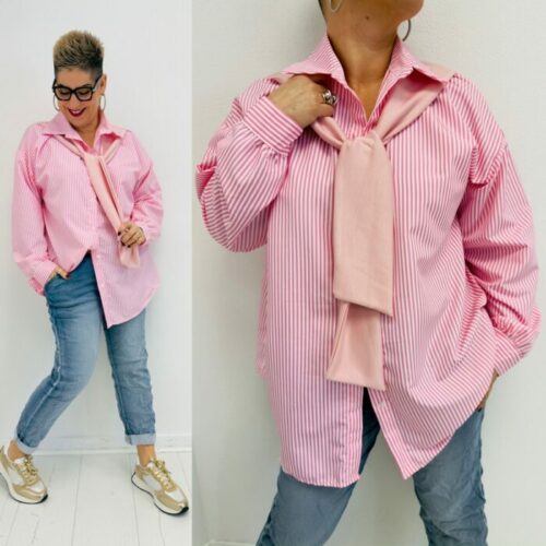 Chemise ROSALIE rayée rose