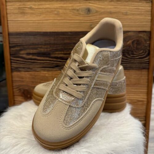 Baskets SYDNEY beige doré