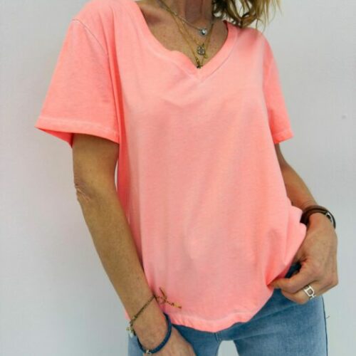 Tee-shirt corail fluo
