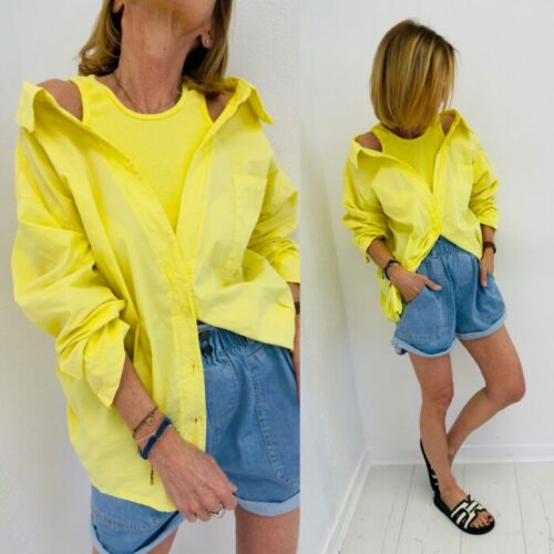 Chemise et son débardeur jaune