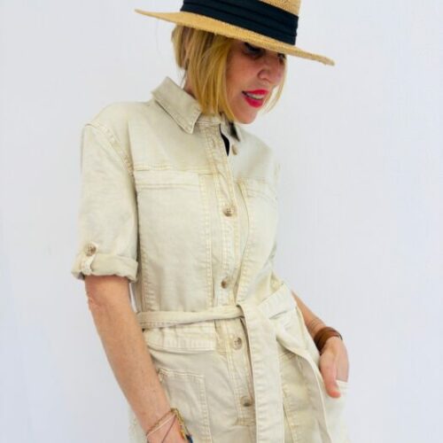 Combinaison short PDJ jeans beige
