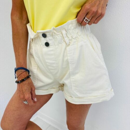 Short JAMES beige taille élastique