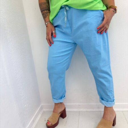 Pantalon MAX bleu fluo