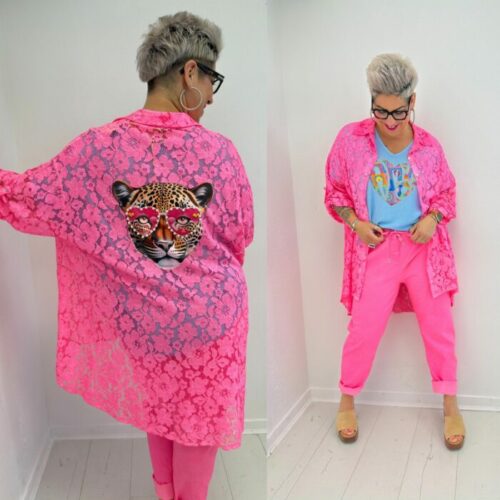 Chemise TIGRE rose fluo