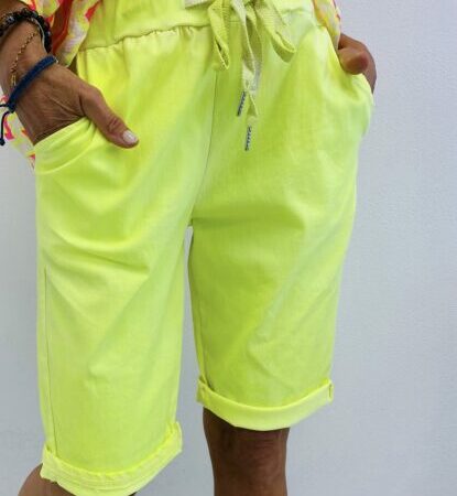 Bermudas jaune fluo