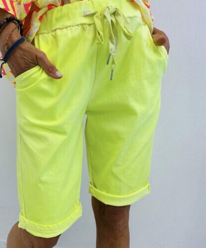 Bermudas jaune fluo