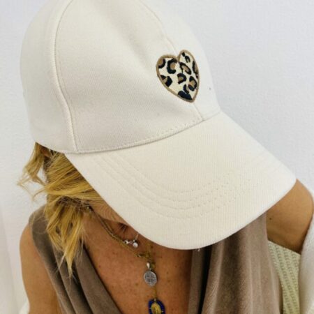 Casquette COEUR léopard