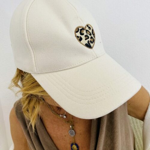 Casquette COEUR léopard