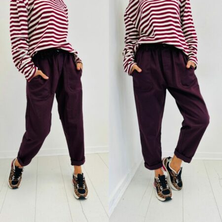 Pantalon carotte CARTER bordaux