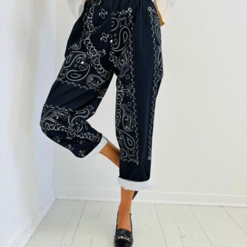 Pantalon imprimé CACHEMIRE noir