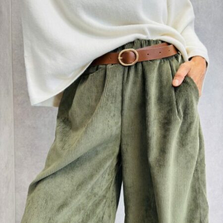 Bermudas JUSTIN velours kaki