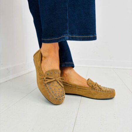 Mocassin CELINE beige clous