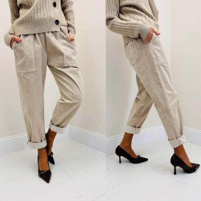 Pantalon MAX velours coupe chino