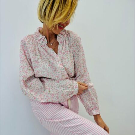 Chemise LIBERTY fleurs rose