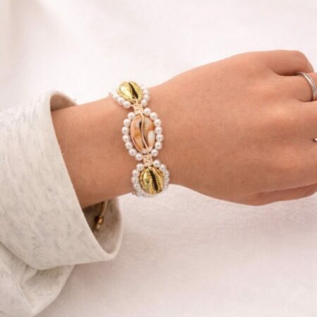 Bracelet coquillages et perles