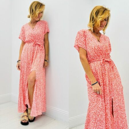 Robe LIBERTY fleur corail